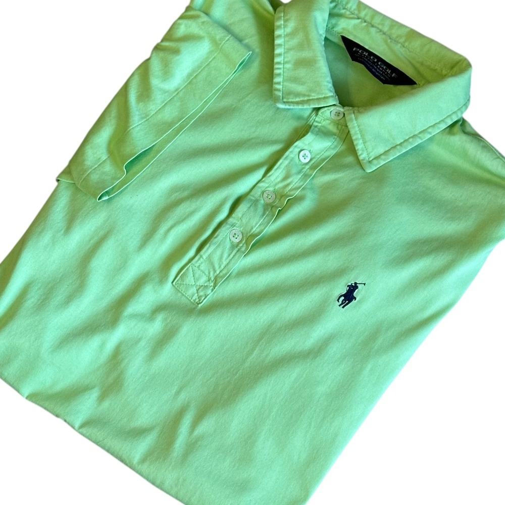 Ralph Lauren‎ Polo Golf Men's L Green Pima Cotton Short Sleeve Polo Shirt